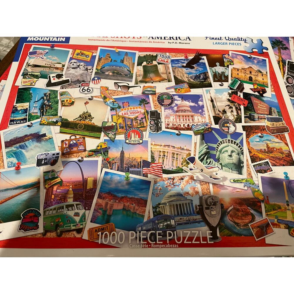 White Mountain 1000 pc. Puzzle Snapshots of America complete #1592